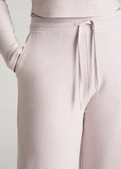 Mid Rise Waffle Wide Leg Pant for Tall Women