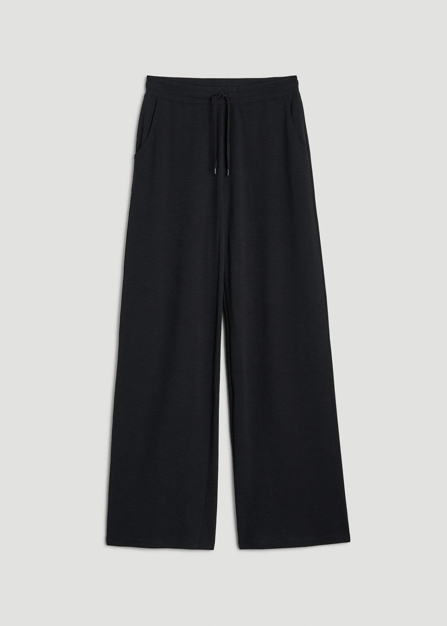 Mid-Rise Waffle Wide-Leg Pants for Tall Women