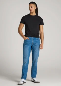 Modern Fit Garment Dyed Cotton T-Shirt for Tall Men
