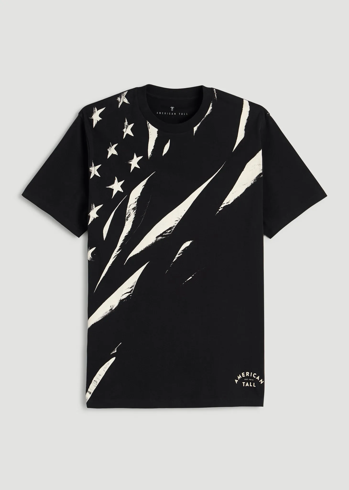 Monochrome Flag Graphic Tee for Tall Men