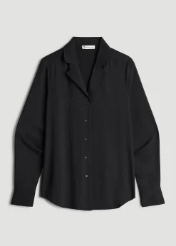 Notch Collar Blouse for Tall Women