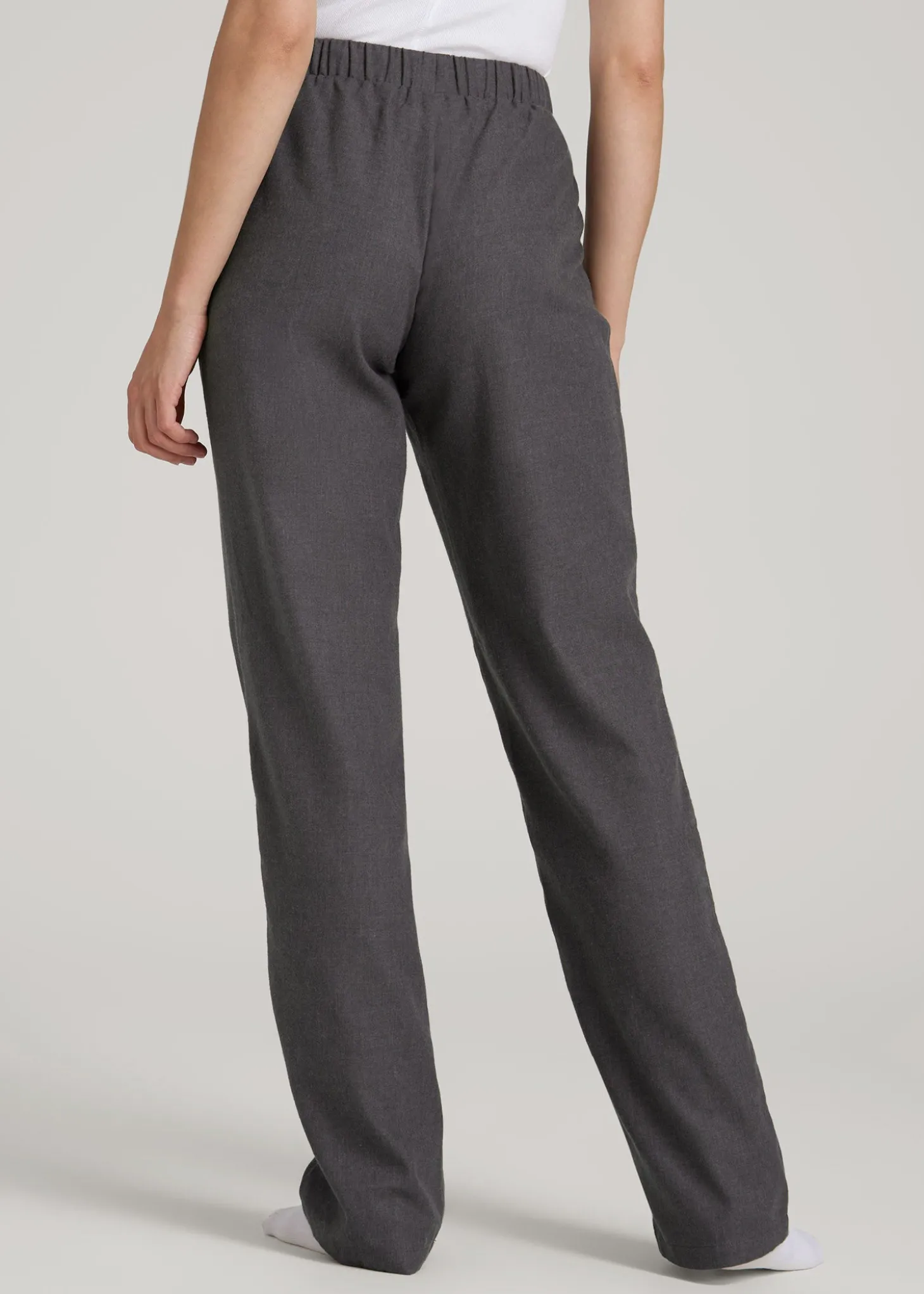 Open-Bottom Flannel Pajama Pants for Tall Women