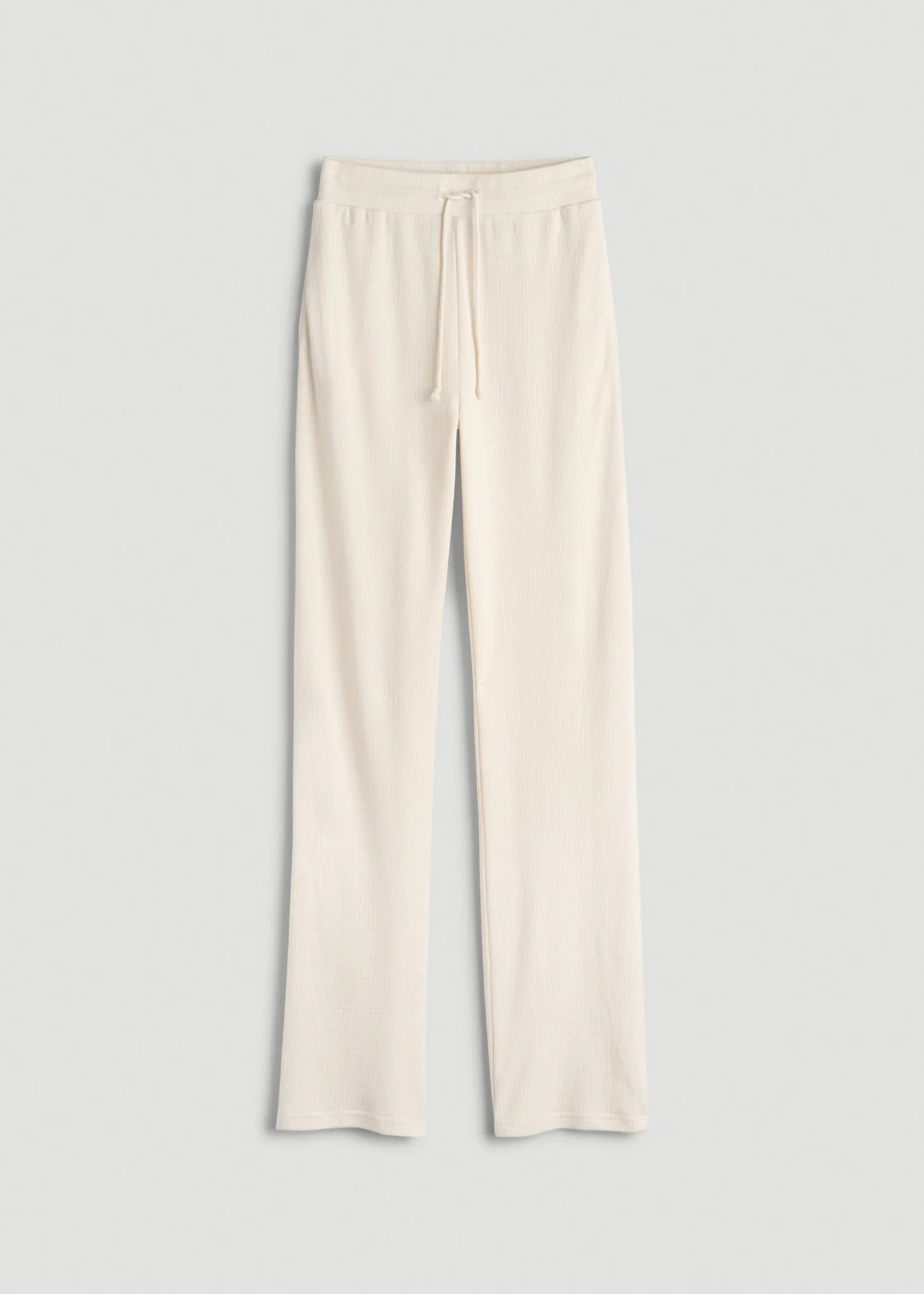 Open-Bottom Waffle Lounge Pants for Tall Women