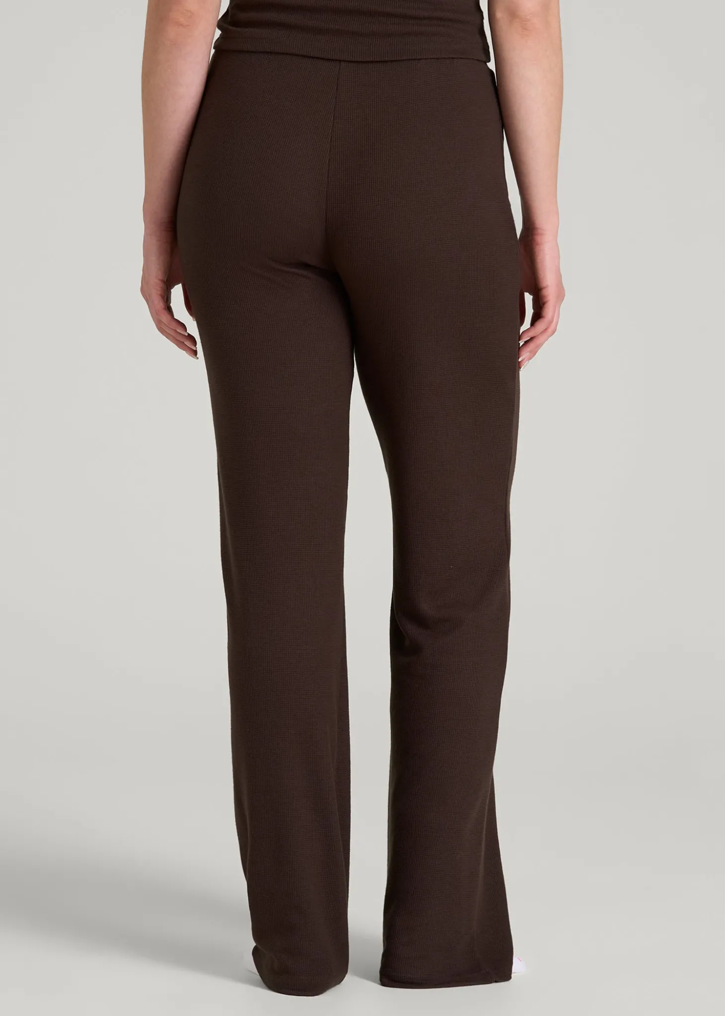 Open-Bottom Waffle Lounge Pants for Tall Women