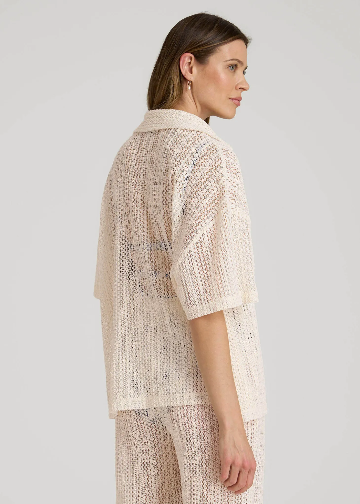 Openwork Loose Knit Top for Tall Women