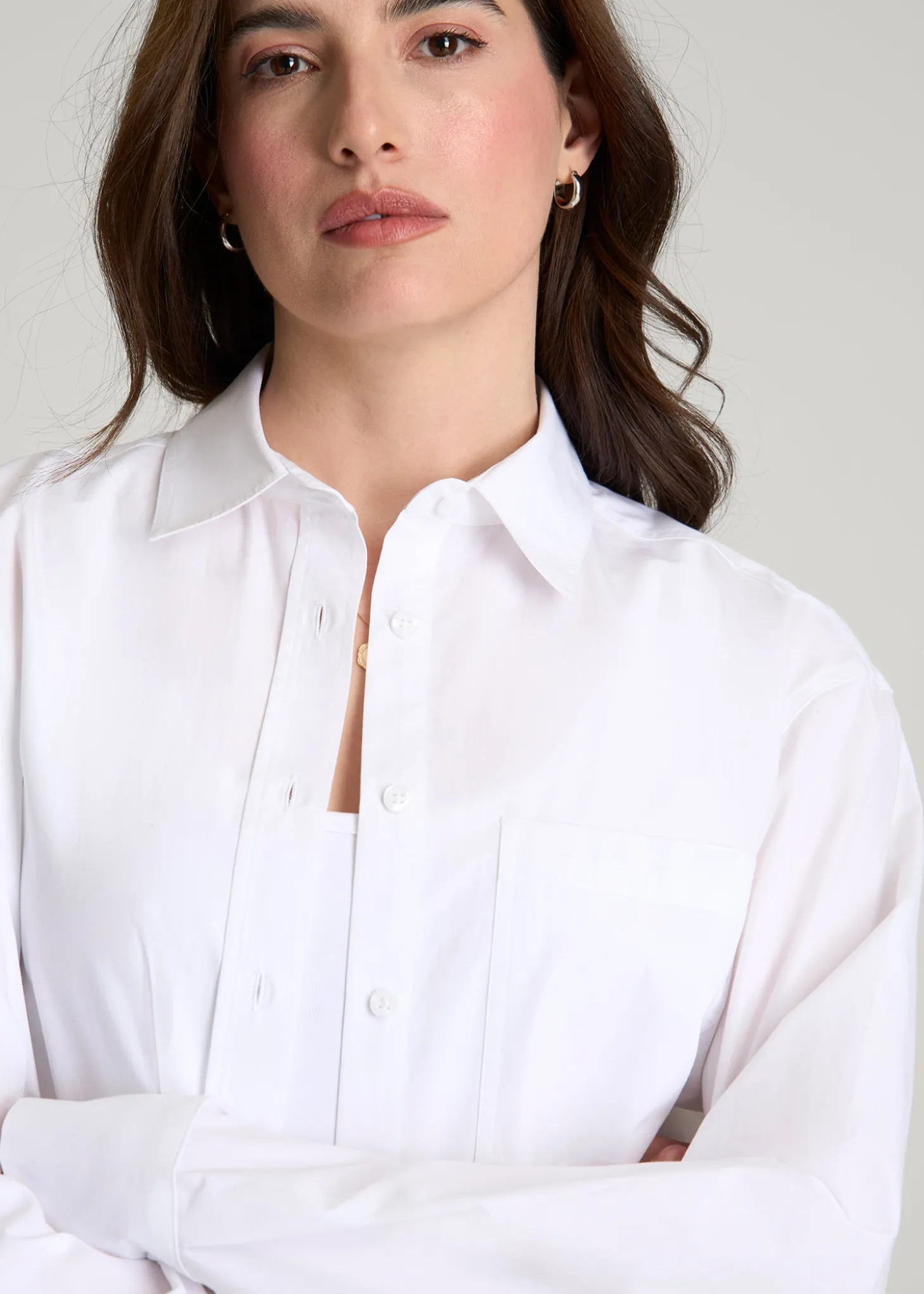 Oversized Poplin Button for Tall Women Shirt