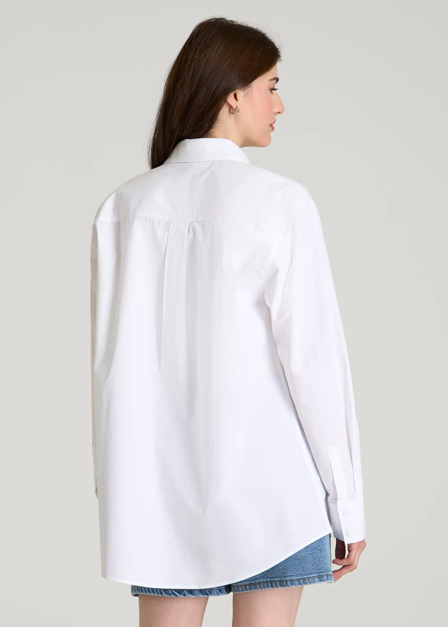 Oversized Poplin Button for Tall Women Shirt