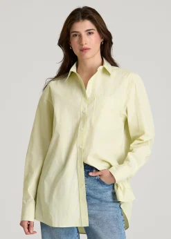 Oversized Poplin Button Shirt for Tall Women