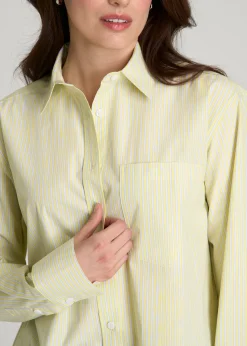 Oversized Poplin Button Shirt for Tall Women