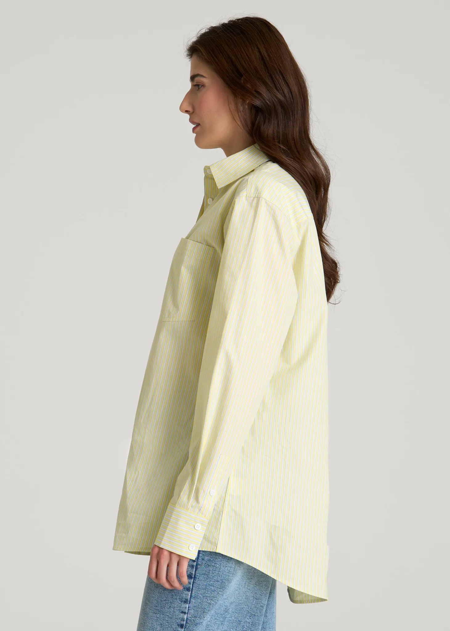 Oversized Poplin Button Shirt for Tall Women