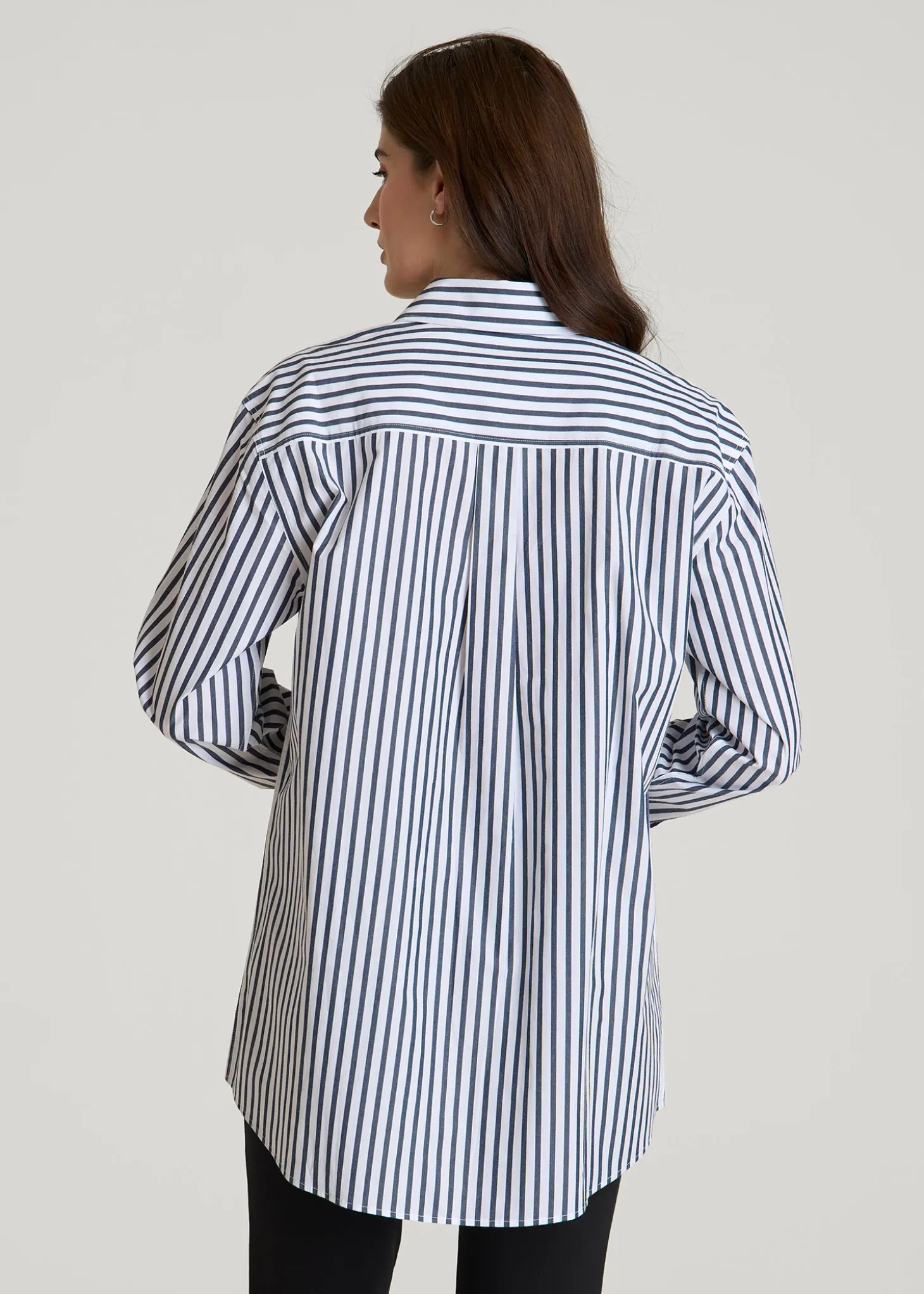 Oversized Poplin Button Shirt for Tall Women