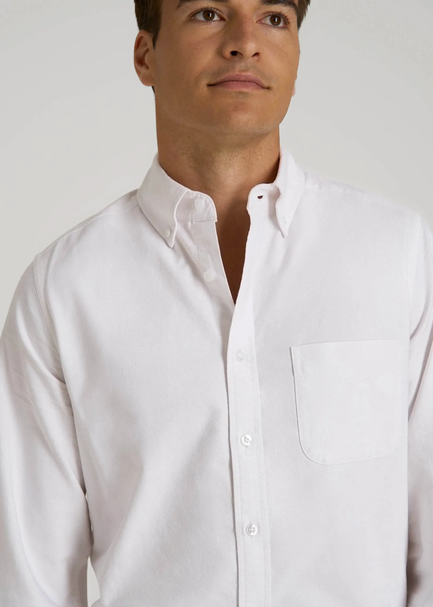 Oxford Cloth Button Down Shirt for Tall Men