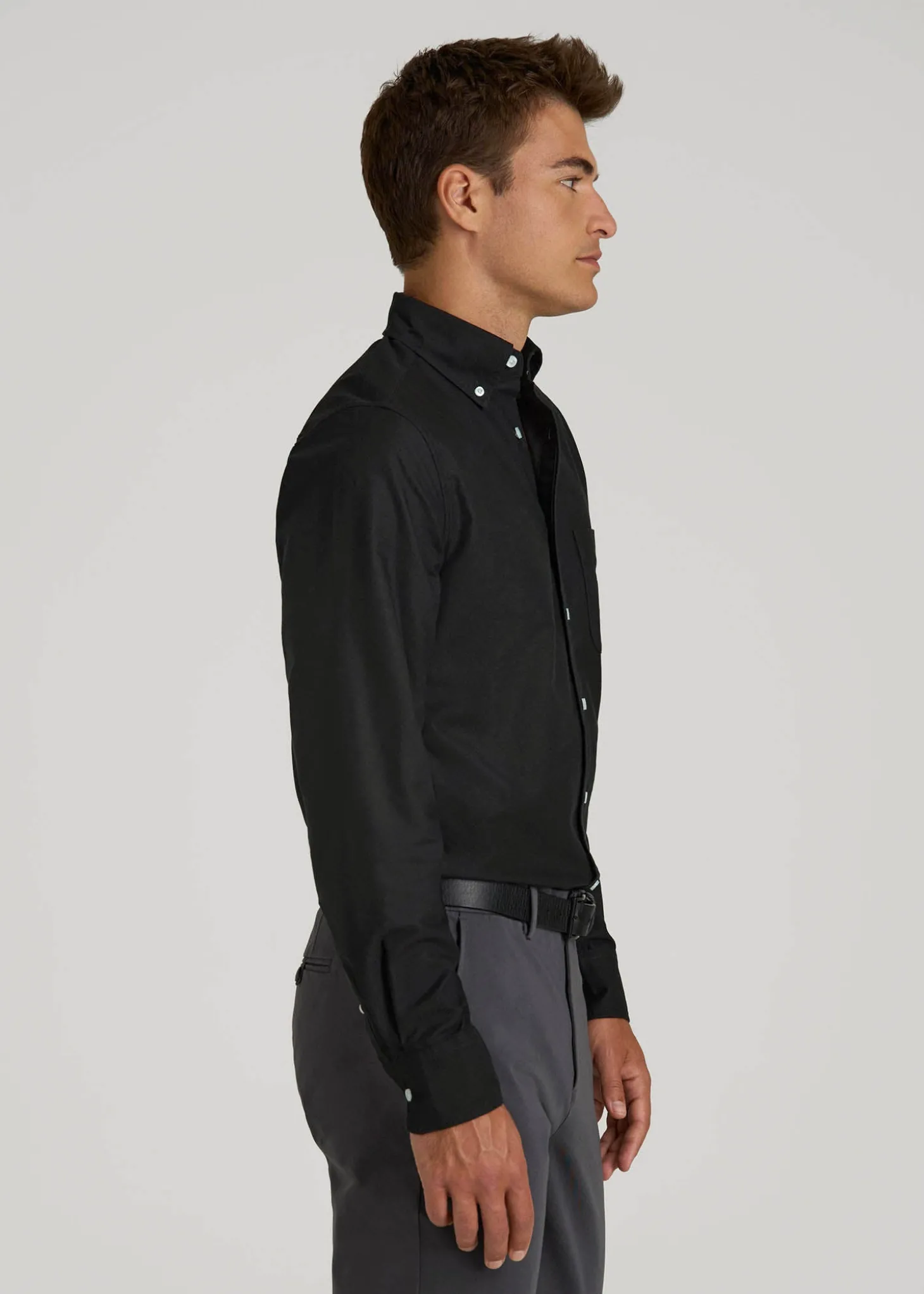 Oxford Cloth Button Down Shirt for Tall Men