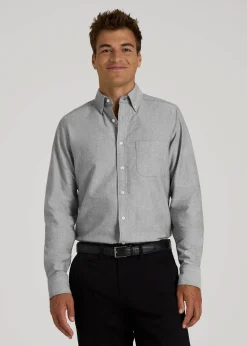 Oxford Cloth Button Down Shirt for Tall Men