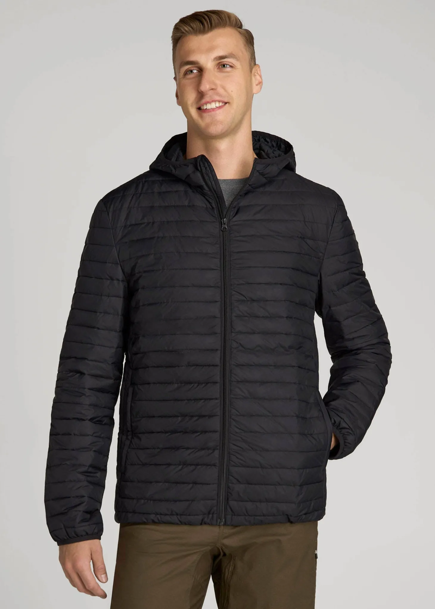 Packable Puffer Jacket for Tall Men