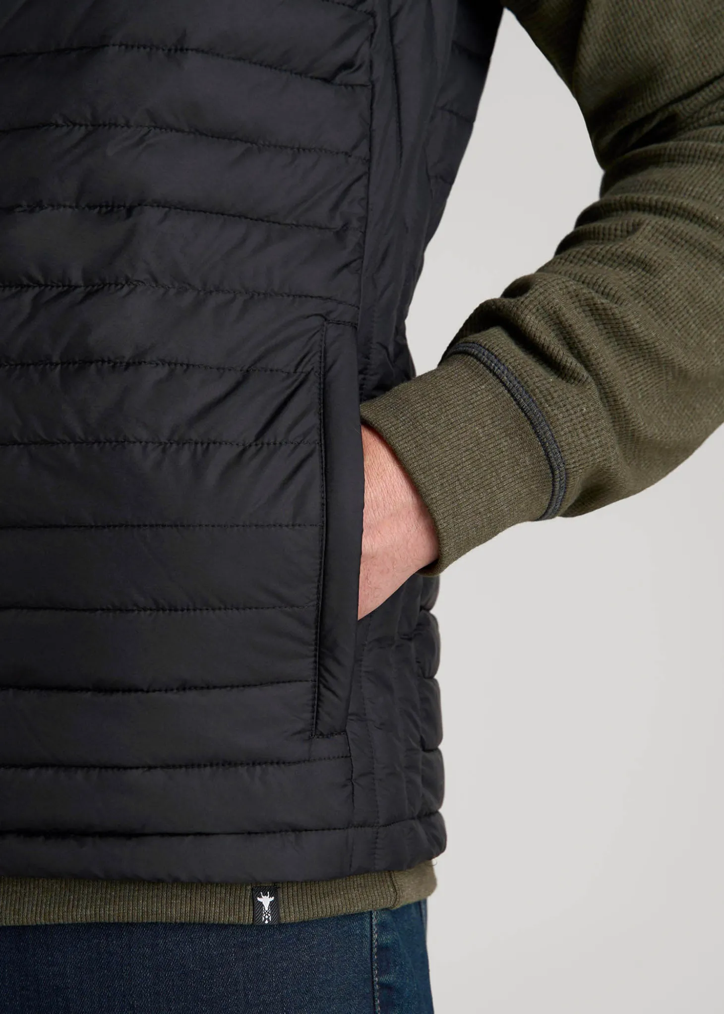 Packable Puffer Vest for Tall Men