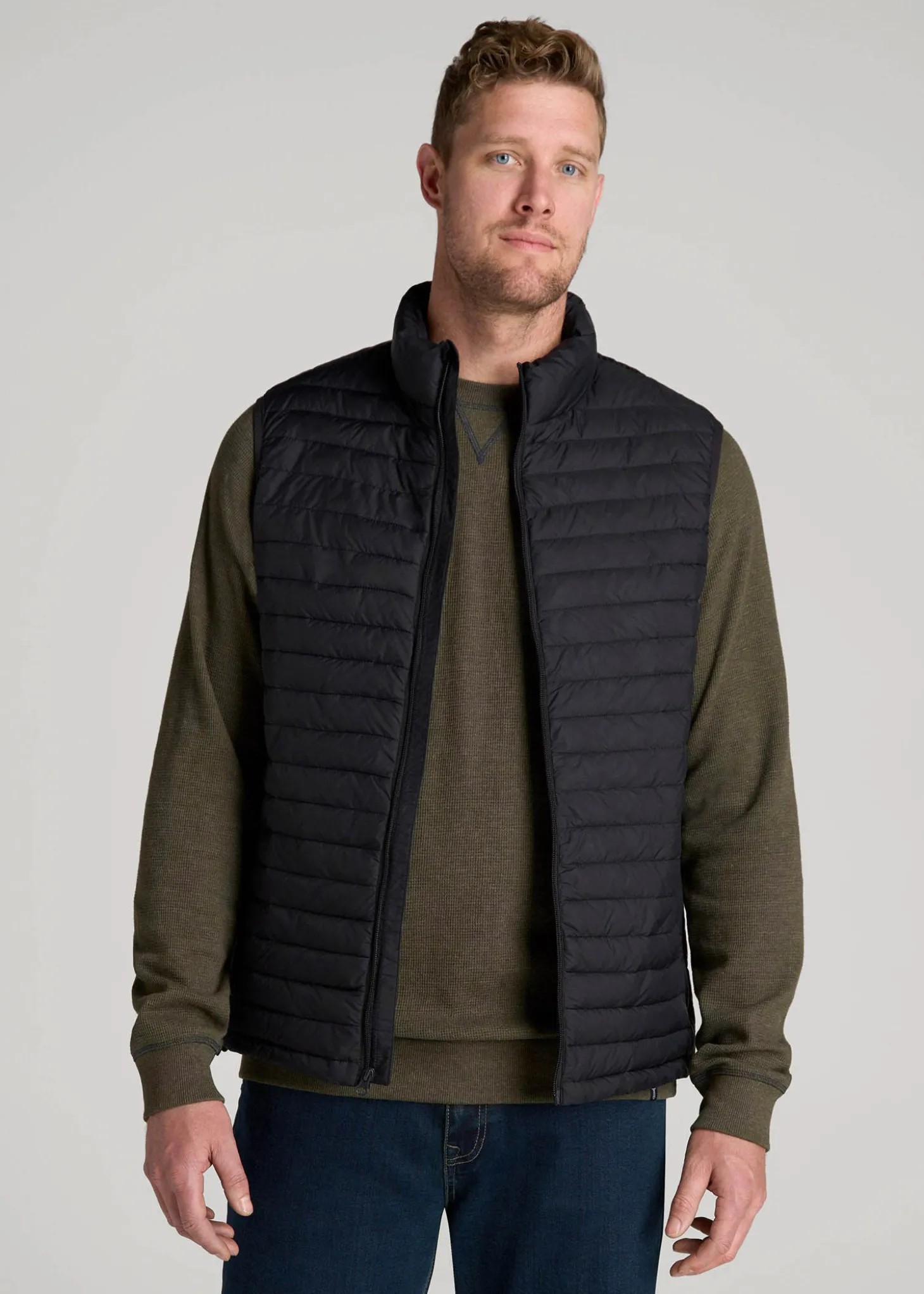 Packable Puffer Vest for Tall Men