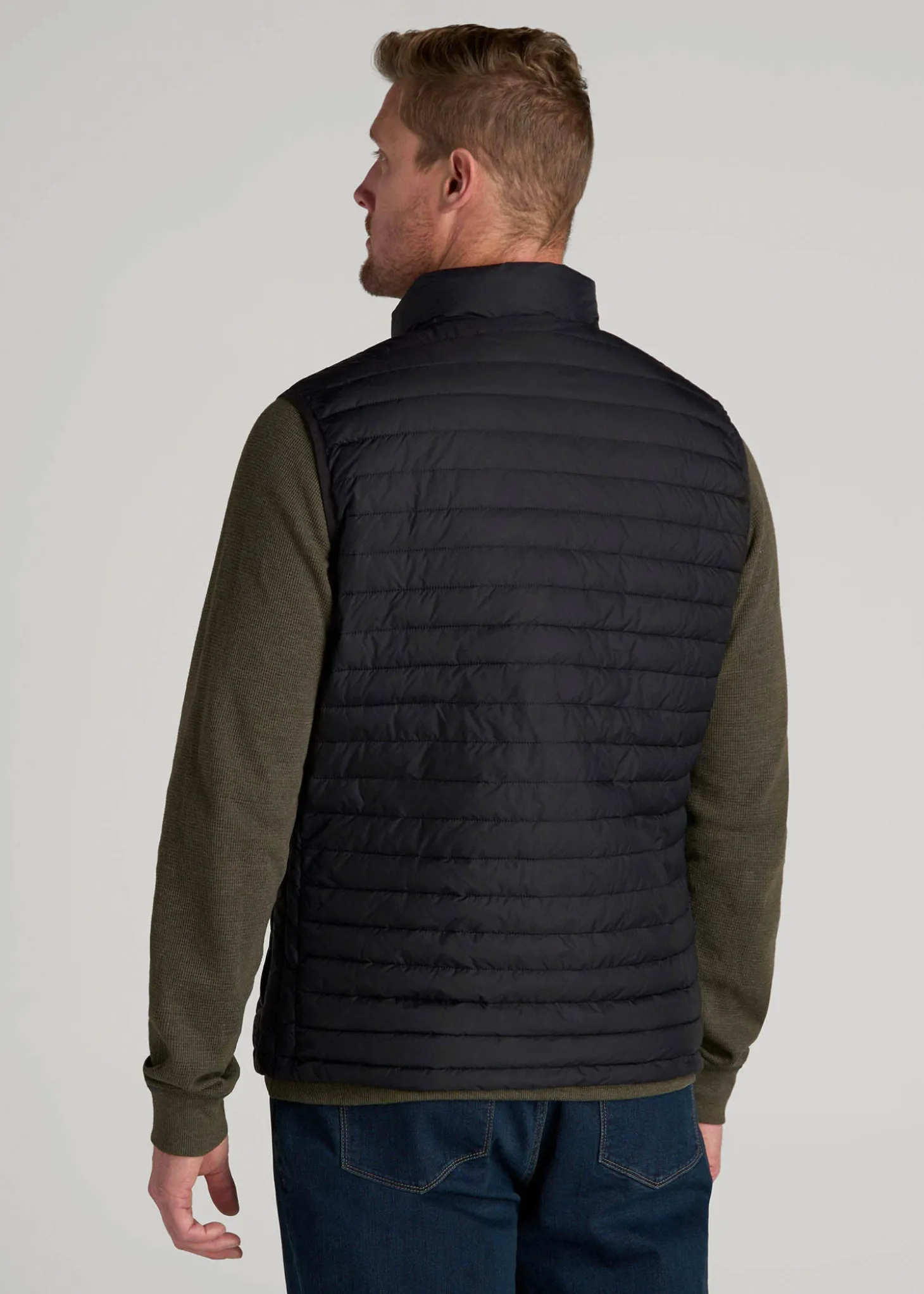 Packable Puffer Vest for Tall Men