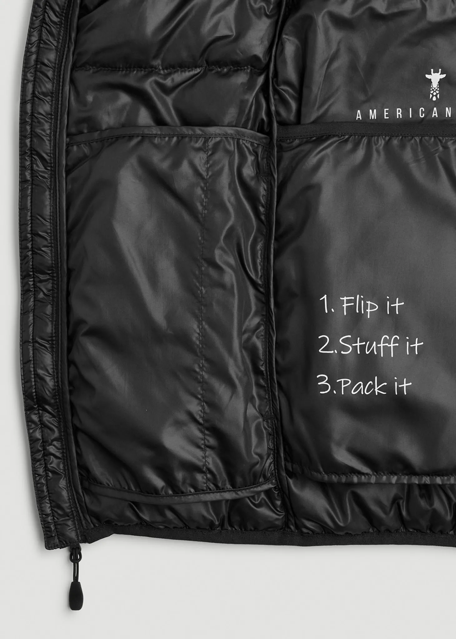 Packable Short Puffer Jacket for Tall Women
