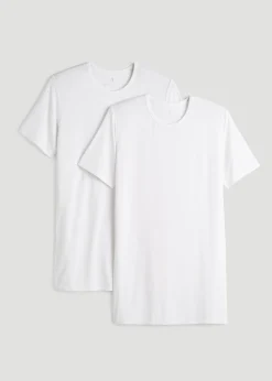 2-Pack Luxe Modal Crewneck Undershirts for Tall Men