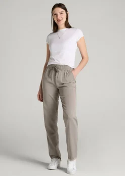 Patch Pocket Twill Pants for Tall Women