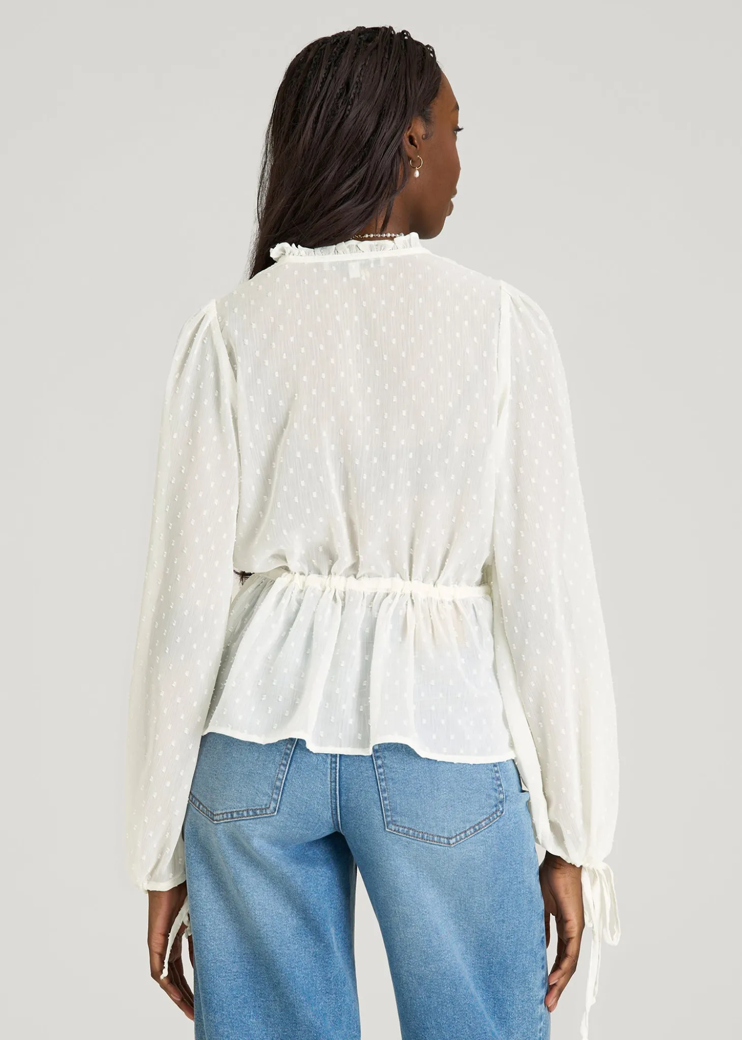 Peasant Chiffon Blouse for Tall Women