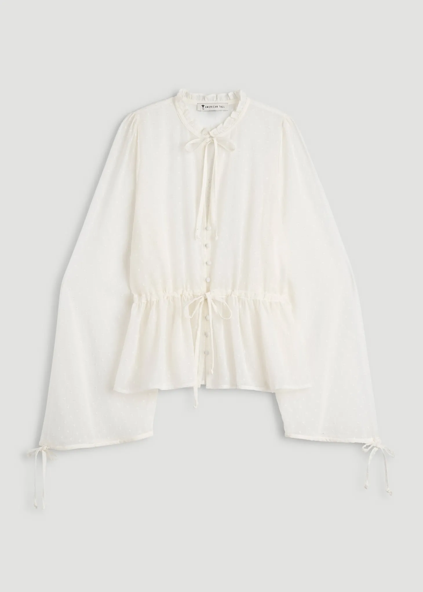 Peasant Chiffon Blouse for Tall Women