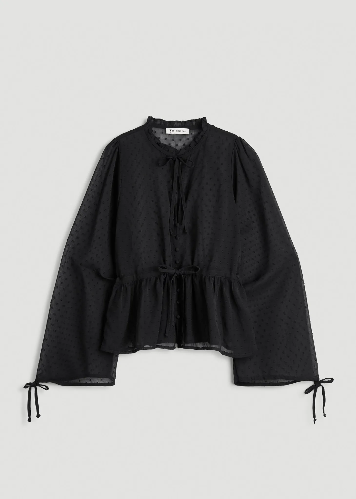 Peasant Chiffon Blouse for Tall Women