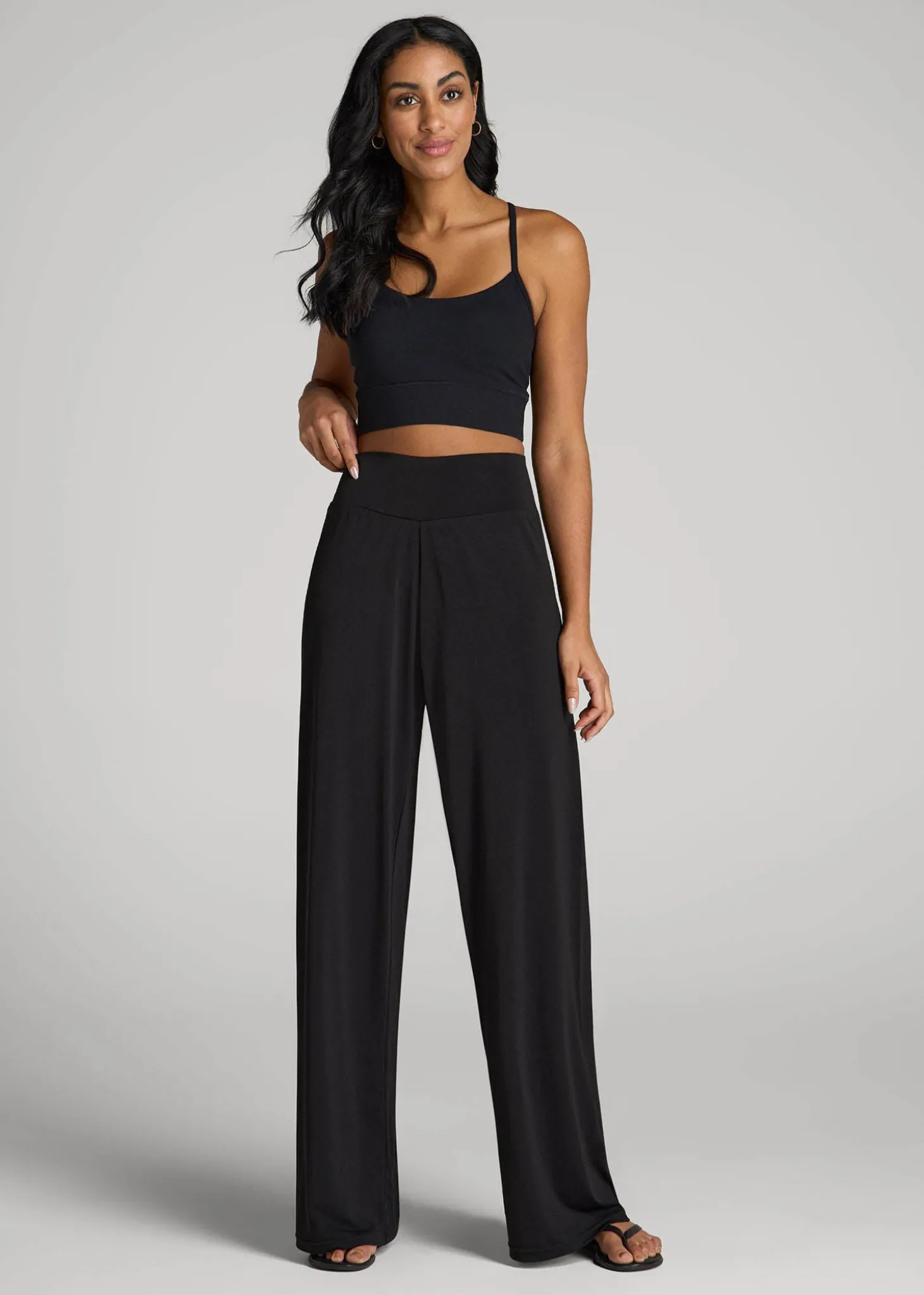 Pull-On Breezy Wide Leg Pants for Tall Women
