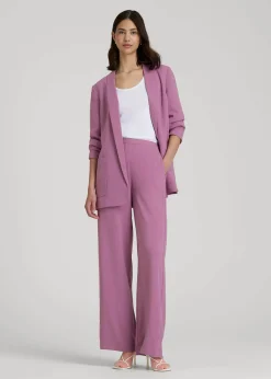 Pull-On Crepe Ultra Wide Pants for Tall Women