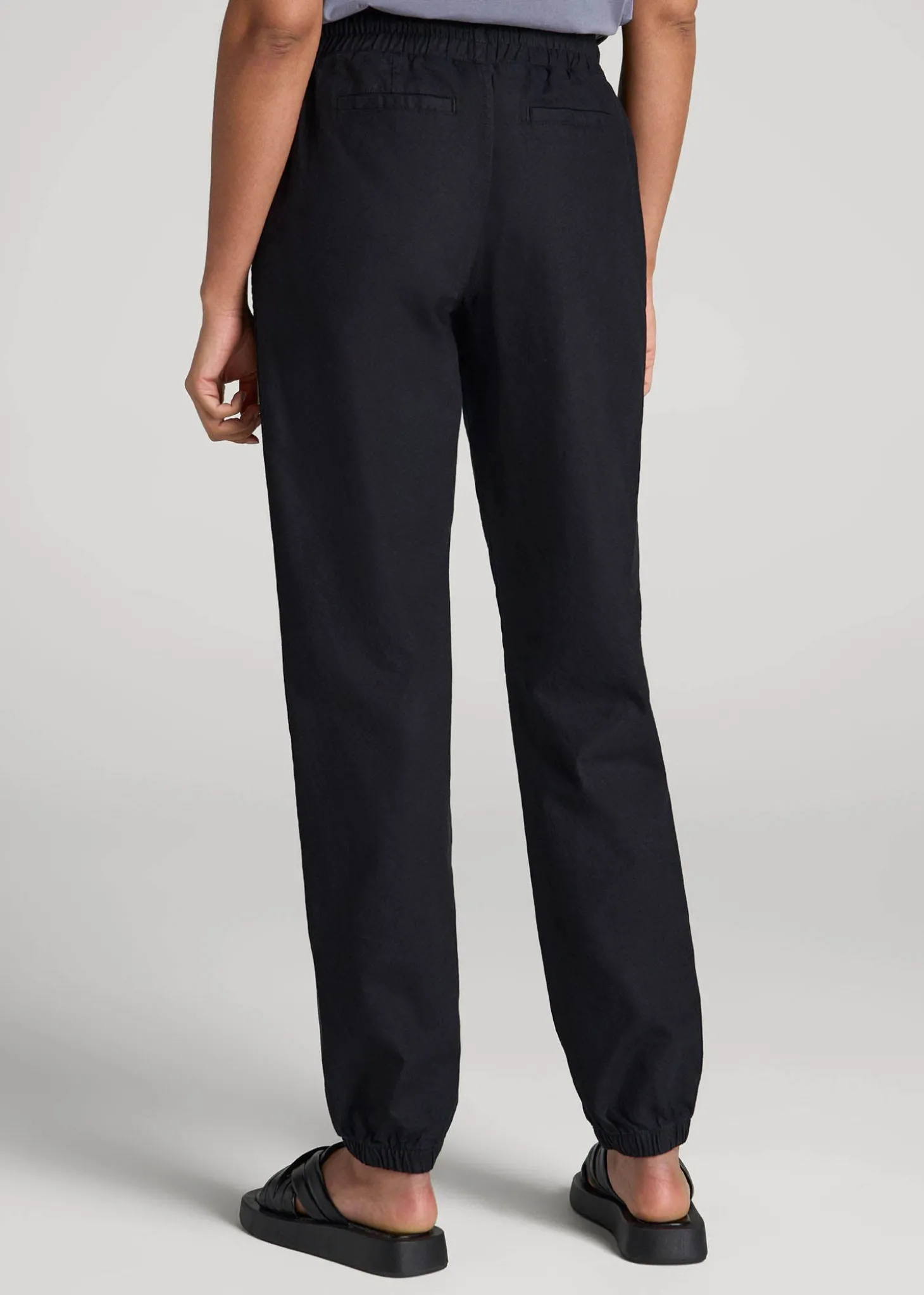 Pull-On Linen Joggers for Tall Women