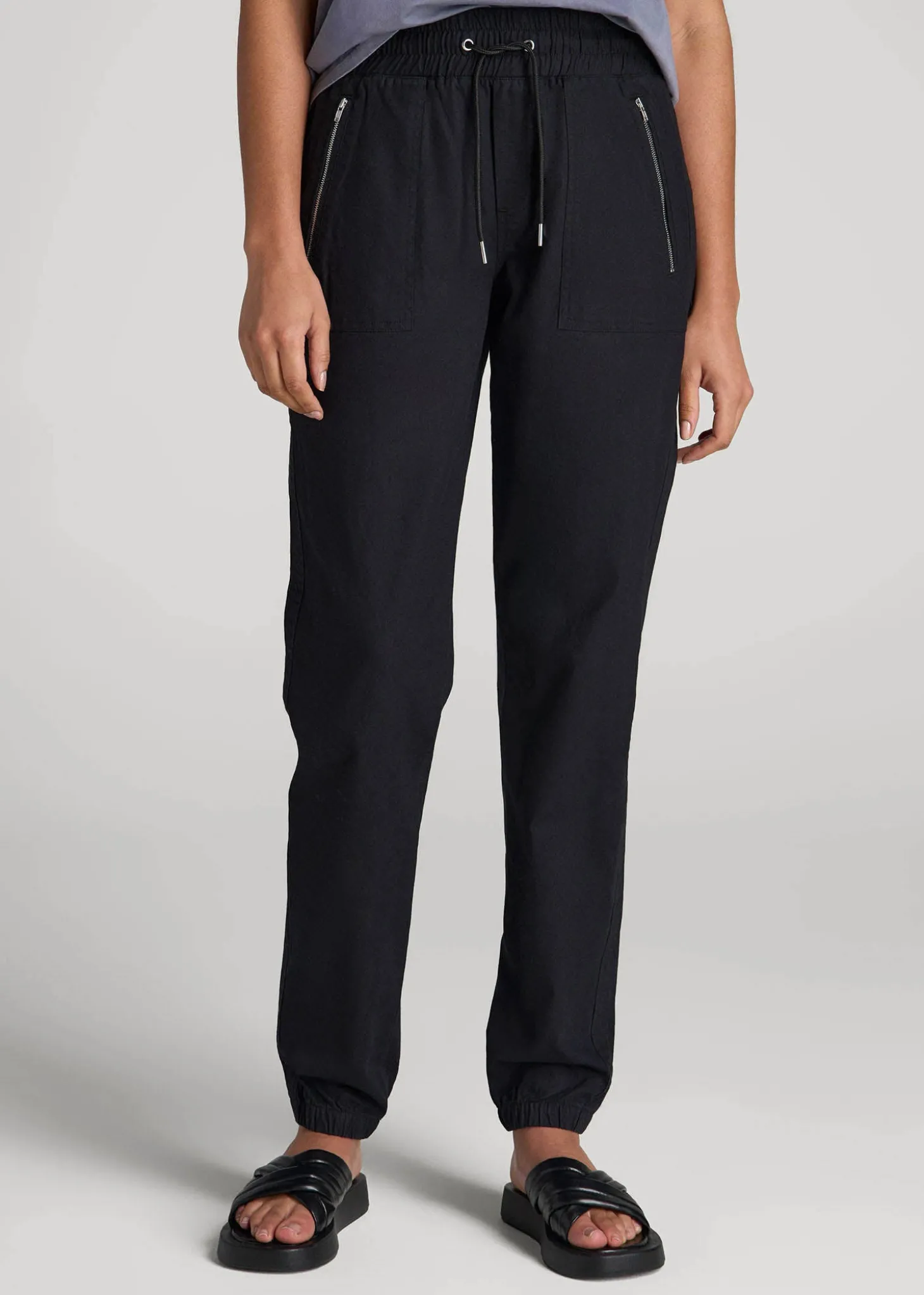 Pull-On Linen Joggers for Tall Women