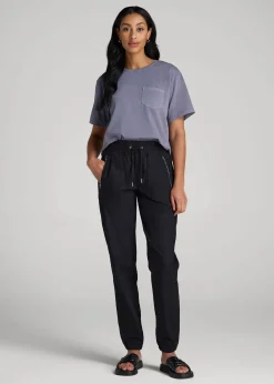 Pull-On Linen Joggers for Tall Women