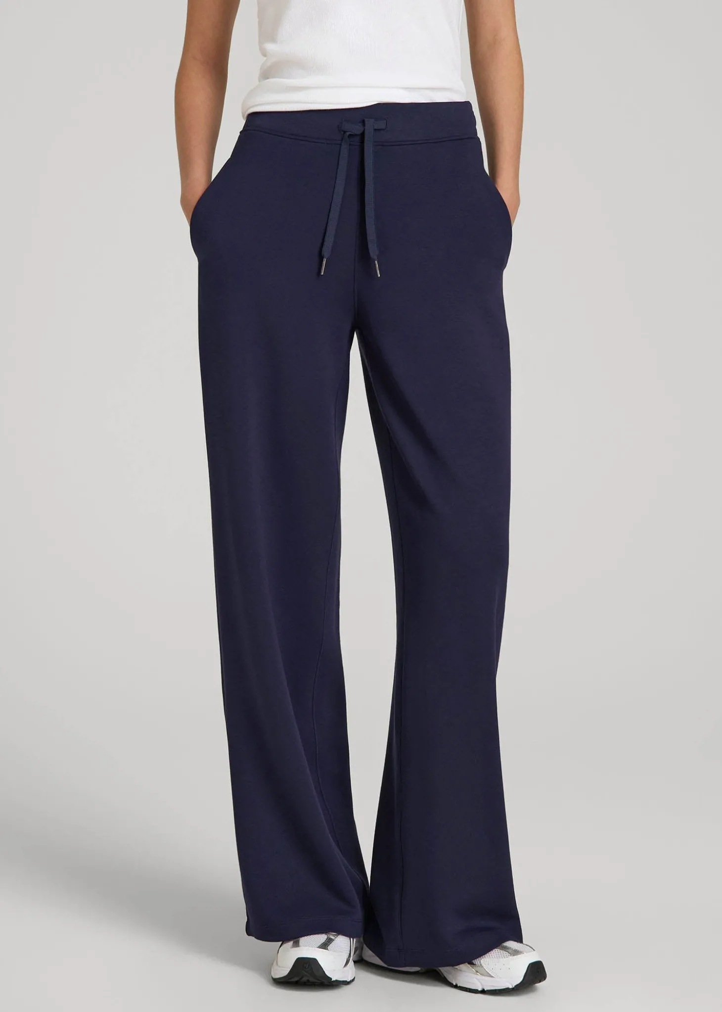 Pull-On Tie Waist Wide Leg Pants for Tall Women