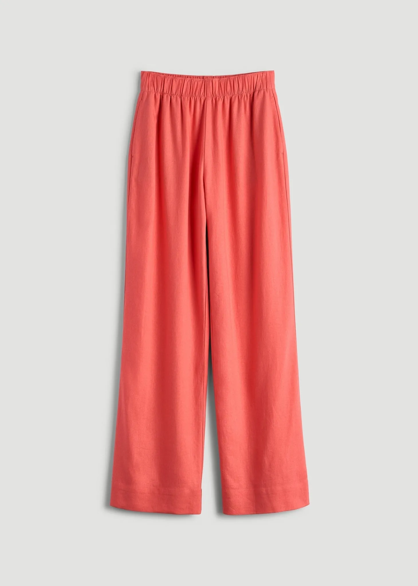 Pull On Wide Leg Linen Pants for Tall Women