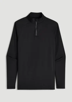 Quarter Zip Long Sleeves Rashguard for Tall Men