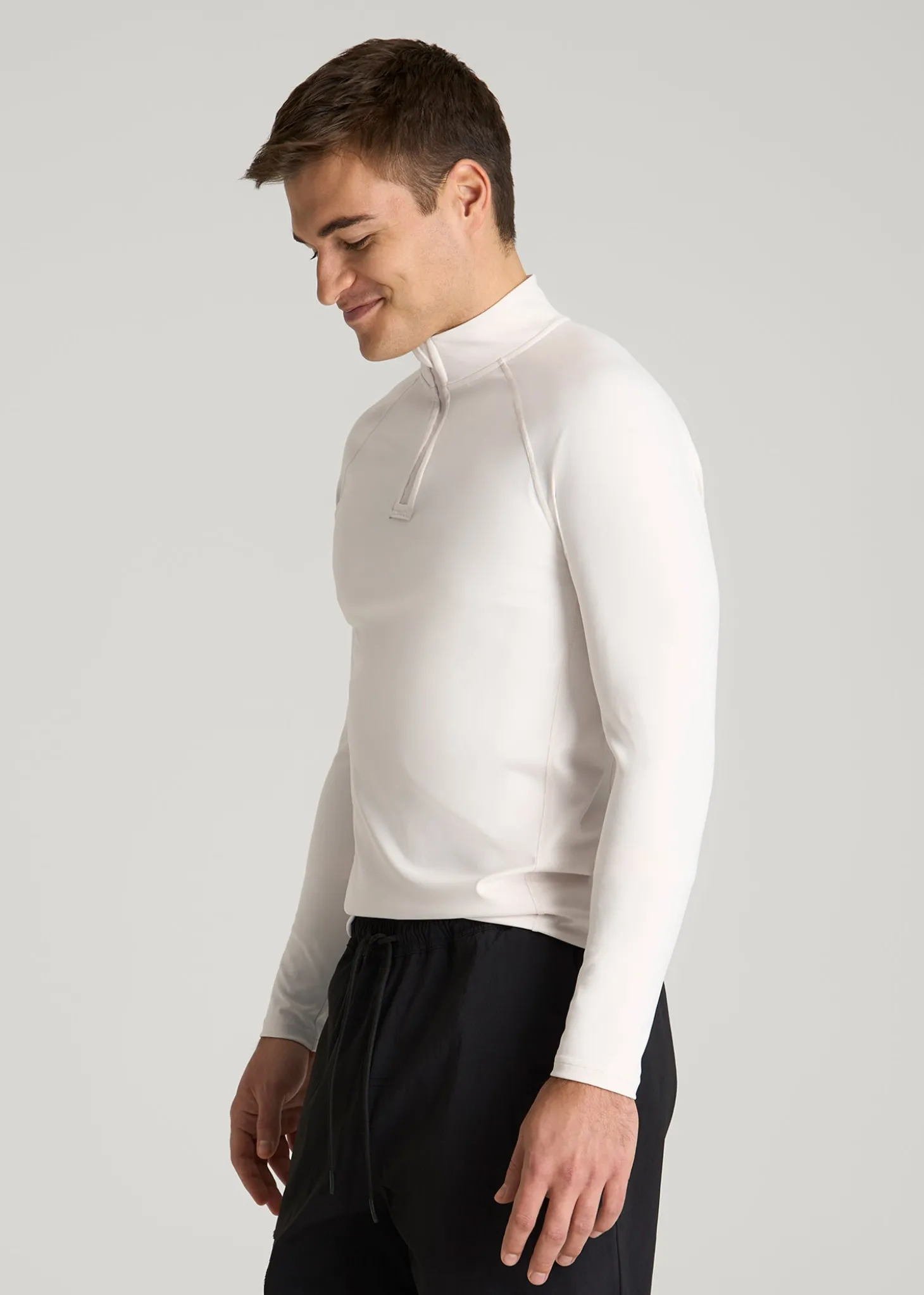 Quarter Zip Long Sleeves Rashguard for Tall Men