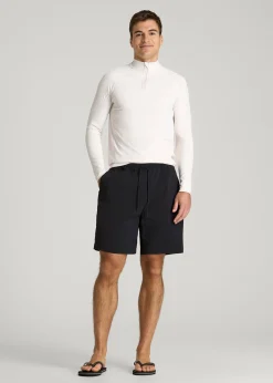 Quarter Zip Long Sleeves Rashguard for Tall Men