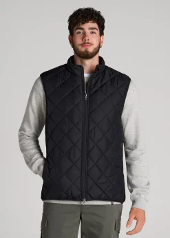 Quilted Reversible Vest for Tall Men