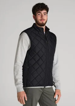 Quilted Reversible Vest for Tall Men