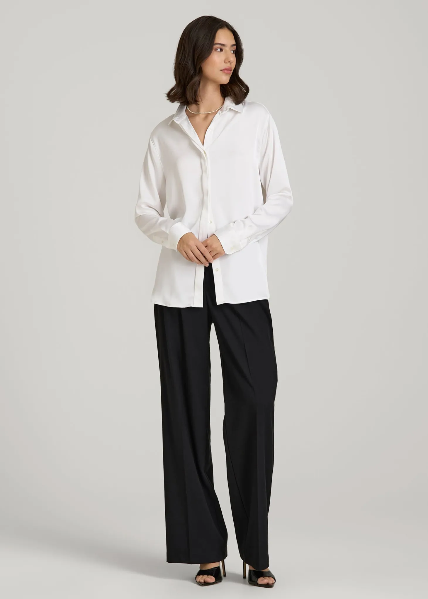 Relaxed Button-Up Blouse for Tall Women