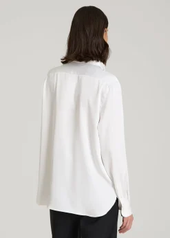 Relaxed Button-Up Blouse for Tall Women