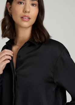 Relaxed Button-Up Blouse for Tall Women