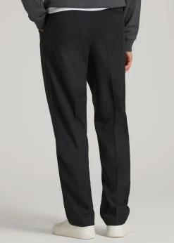 Relaxed Pleated Trousers for Tall Men