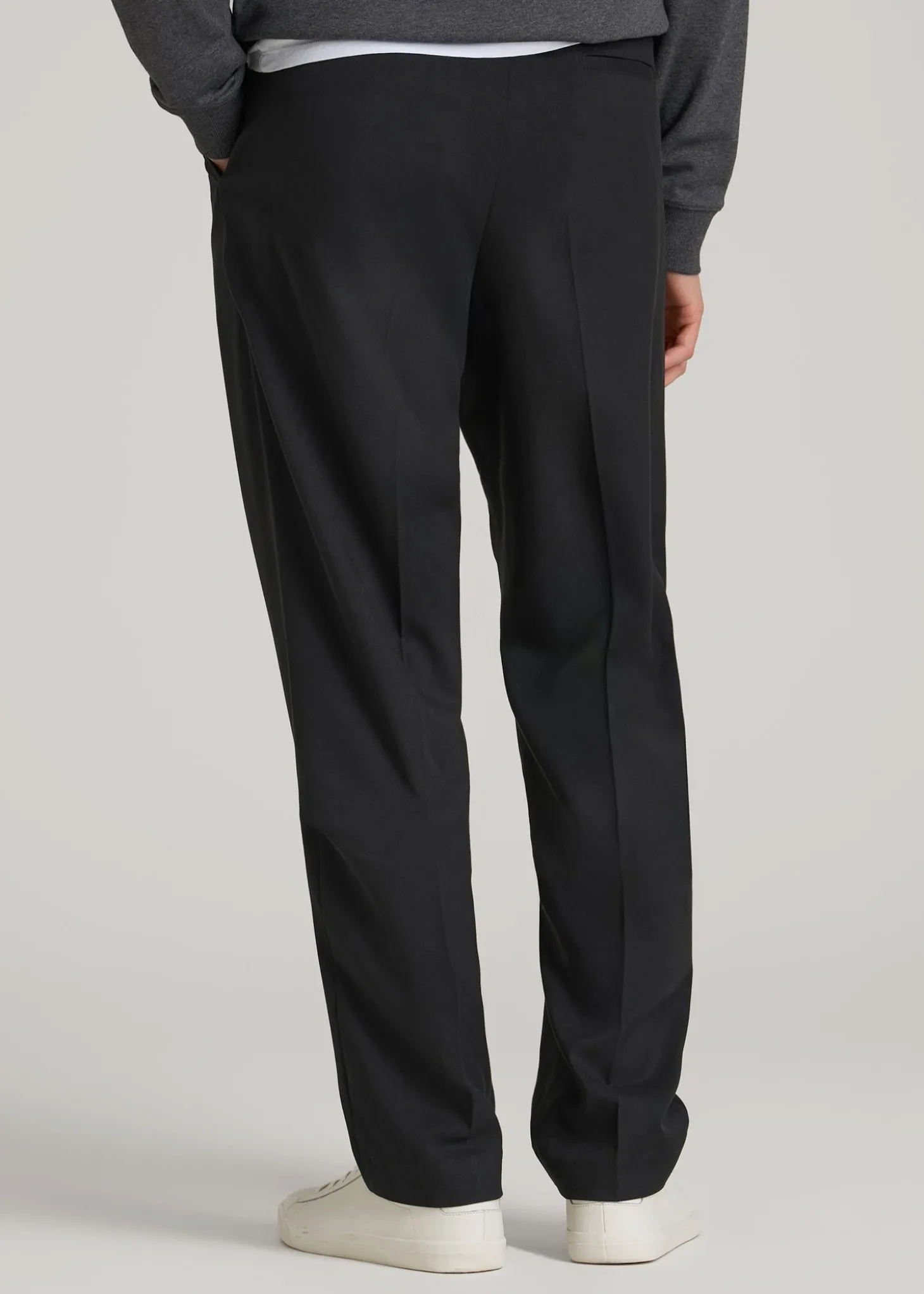 Relaxed Pleated Trousers for Tall Men