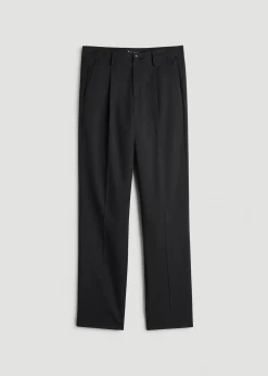Relaxed Pleated Trousers for Tall Men