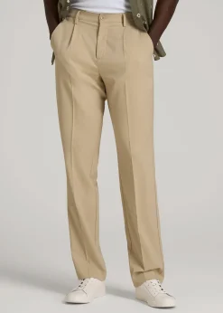 Relaxed Pleated Trousers for Tall Men