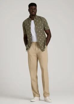 Relaxed Pleated Trousers for Tall Men