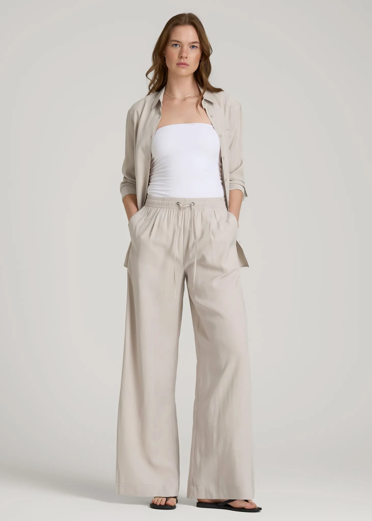 Relaxed Pull-On Pants for Tall Women