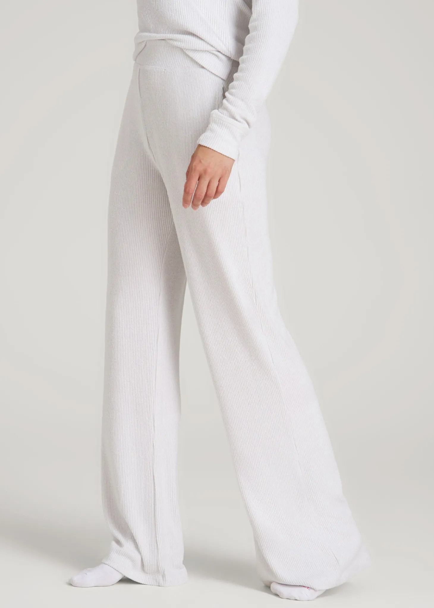 Ribbed Flare Lounge Pants for Tall Women